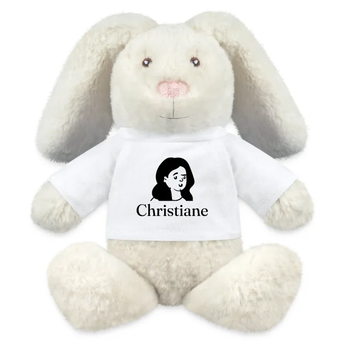 Peluche lapin personnalisée au prénom Christiane