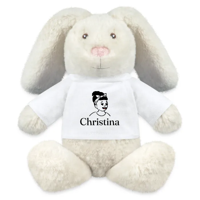 Peluche lapin personnalisée au prénom Christina