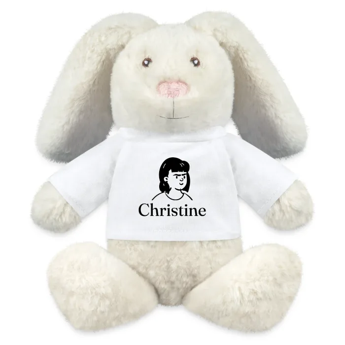 Peluche lapin personnalisée au prénom Christine