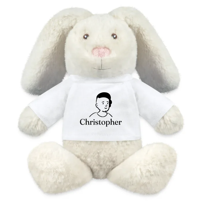 Peluche lapin personnalisée au prénom Christopher