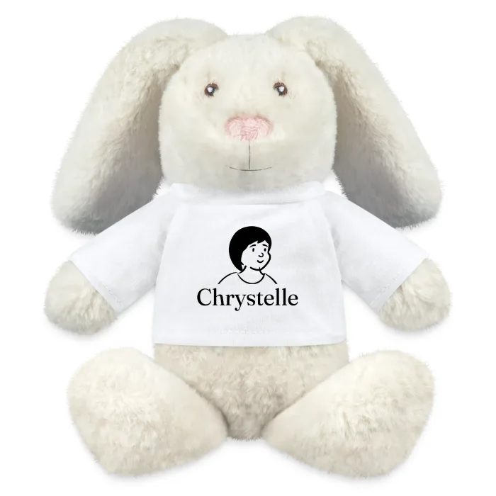 Peluche lapin personnalisée au prénom Chrystelle