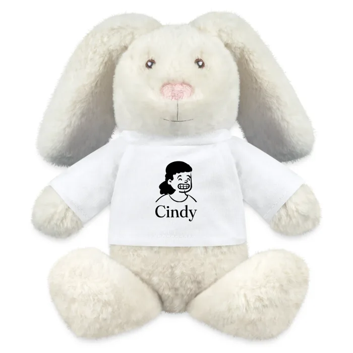 Peluche lapin personnalisée au prénom Cindy