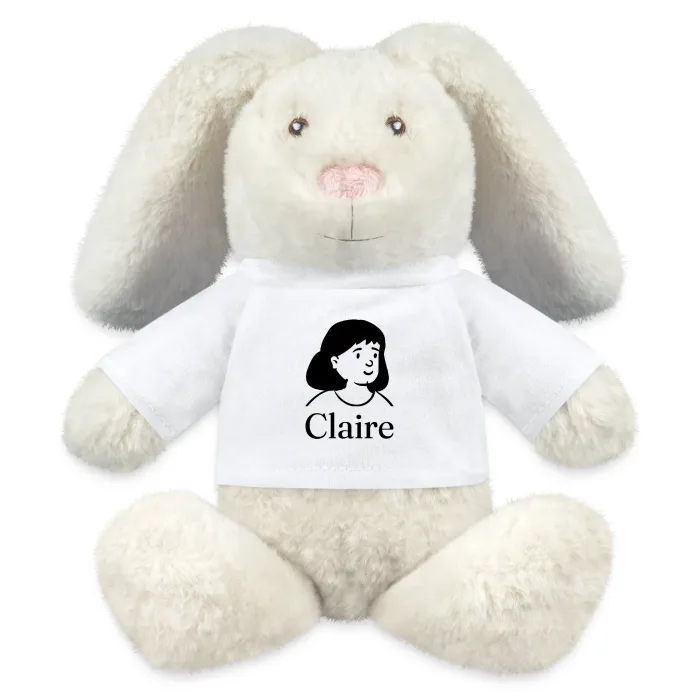 Peluche lapin personnalisée au prénom Claire