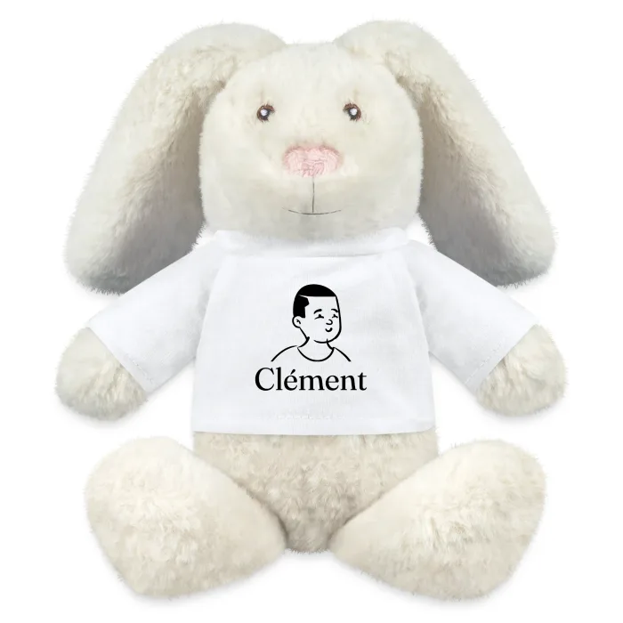 Peluche lapin personnalisée au prénom Clément