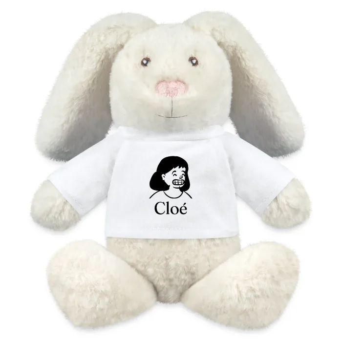 Peluche lapin personnalisée au prénom Cloé