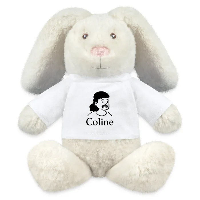Peluche lapin personnalisée au prénom Coline