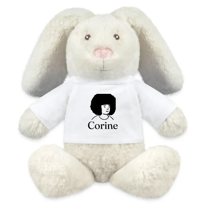 Peluche lapin personnalisée au prénom Corine