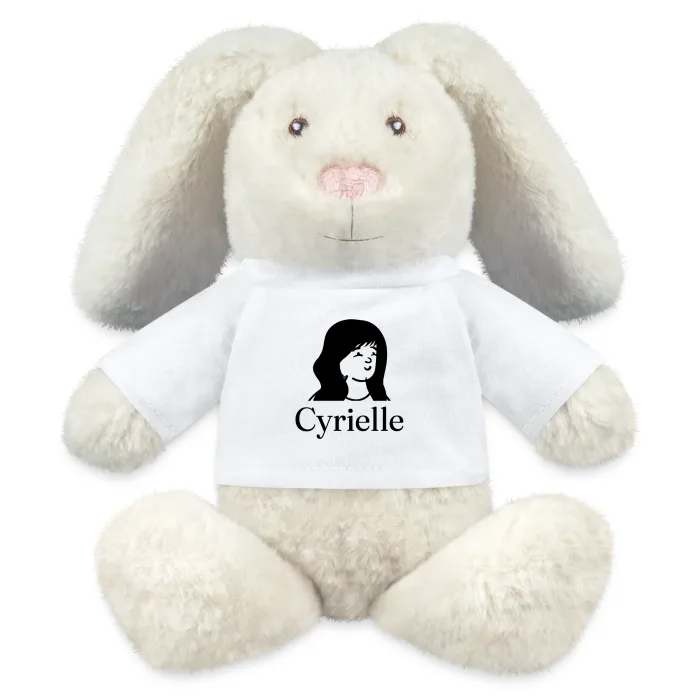 Peluche lapin personnalisée au prénom Cyrielle