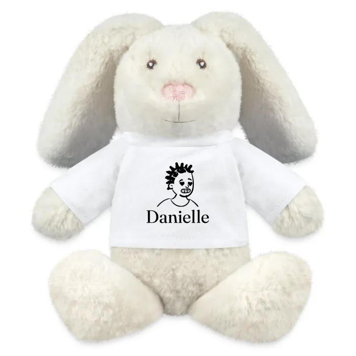 Peluche lapin personnalisée au prénom Danielle