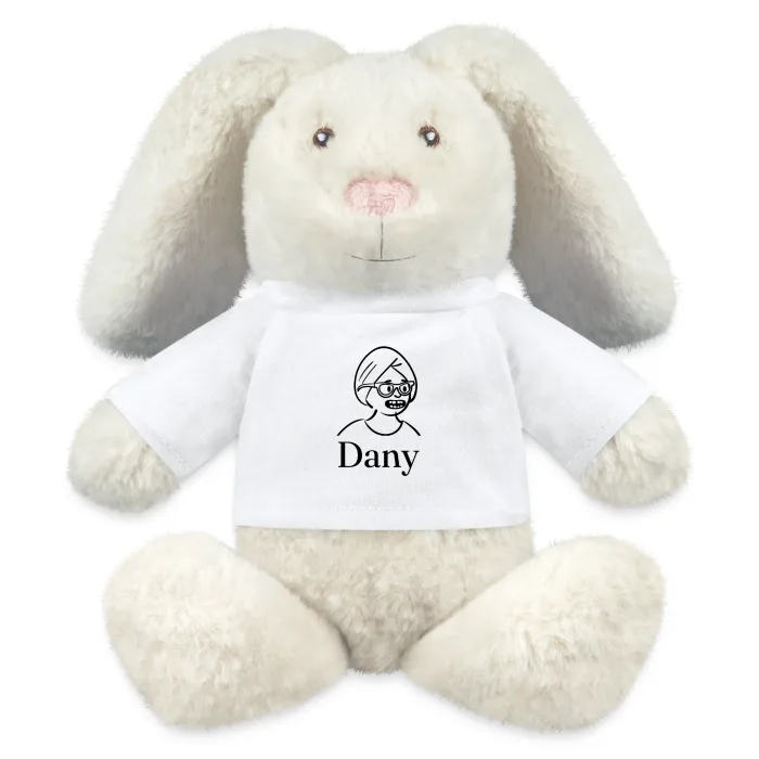 Peluche lapin personnalisée au prénom Dany