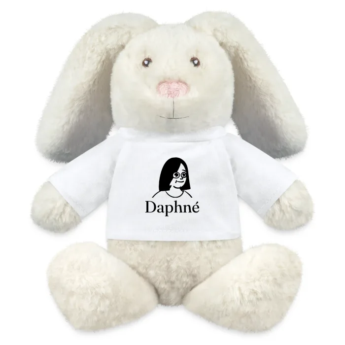 Peluche lapin personnalisée au prénom Daphné