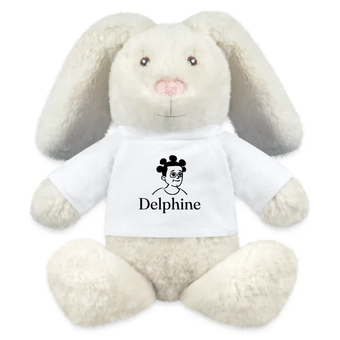 Peluche lapin personnalisée au prénom Delphine