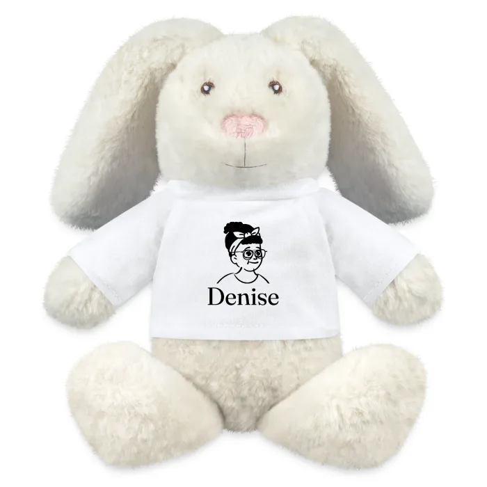 Peluche lapin personnalisée au prénom Denise