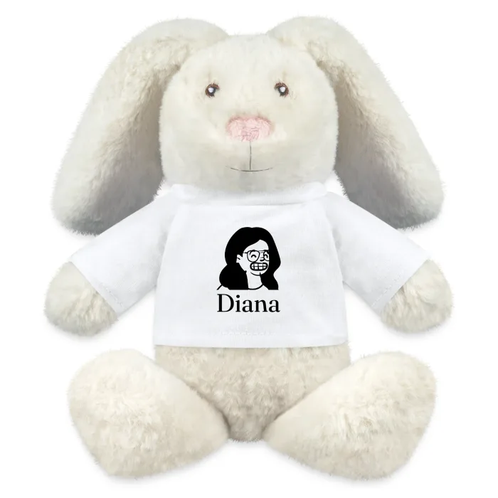 Peluche lapin personnalisée au prénom Diana