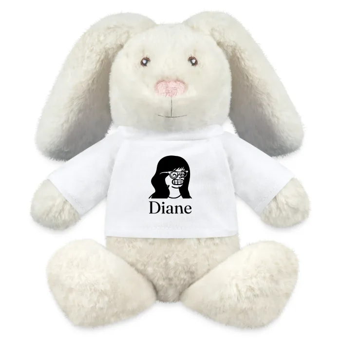 Peluche lapin personnalisée au prénom Diane