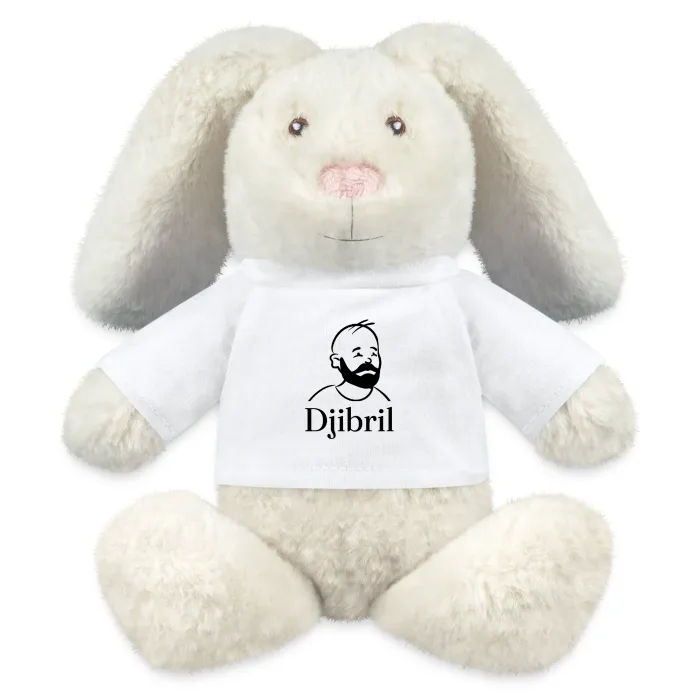 Peluche lapin personnalisée au prénom Djibril