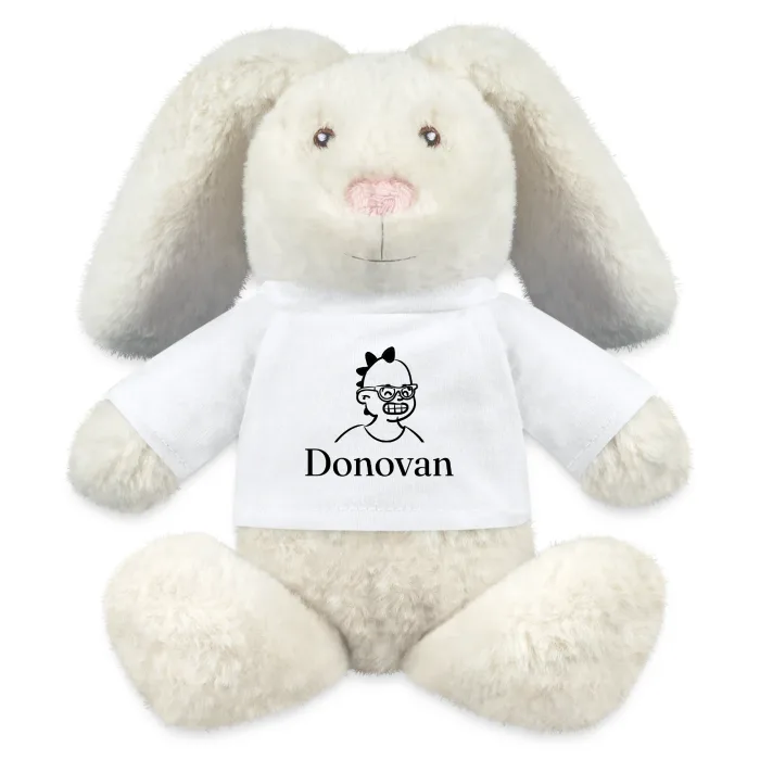 Peluche lapin personnalisée au prénom Donovan