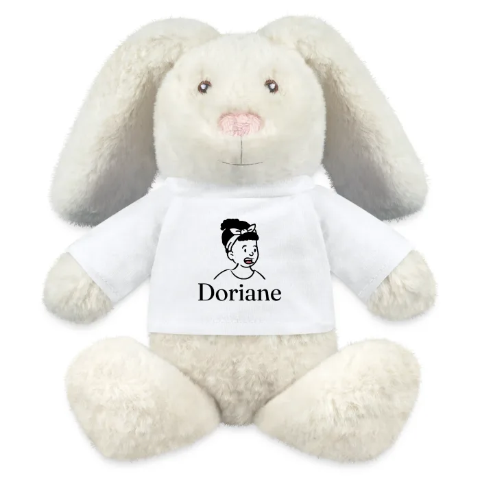 Peluche lapin personnalisée au prénom Doriane