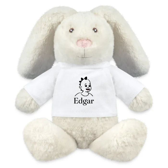 Peluche lapin personnalisée au prénom Edgar