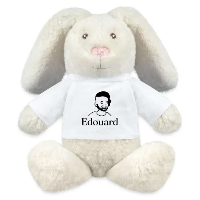 Peluche lapin personnalisée au prénom Edouard