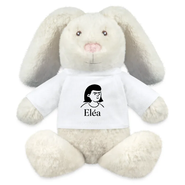 Peluche lapin personnalisée au prénom Eléa
