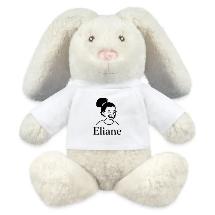 Peluche lapin personnalisée au prénom Eliane