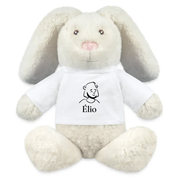 Peluche lapin personnalisée au prénom Élio
