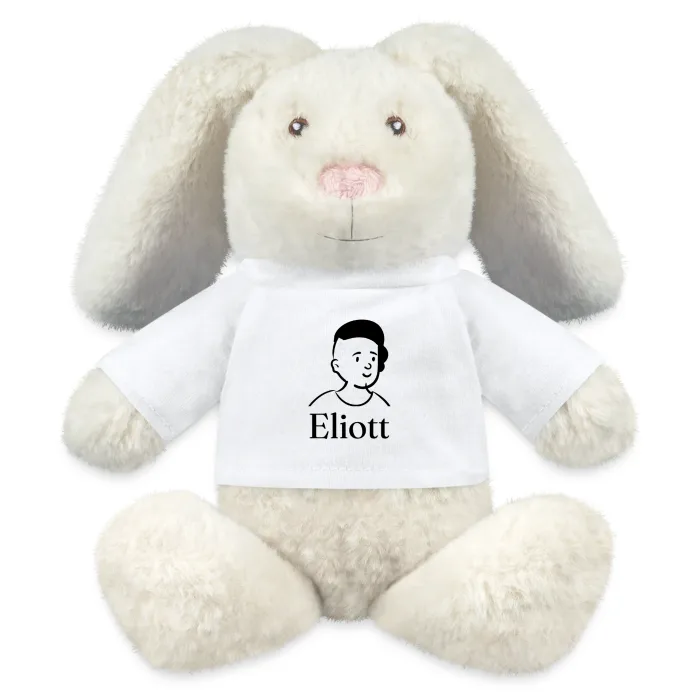 Peluche lapin personnalisée au prénom Eliott