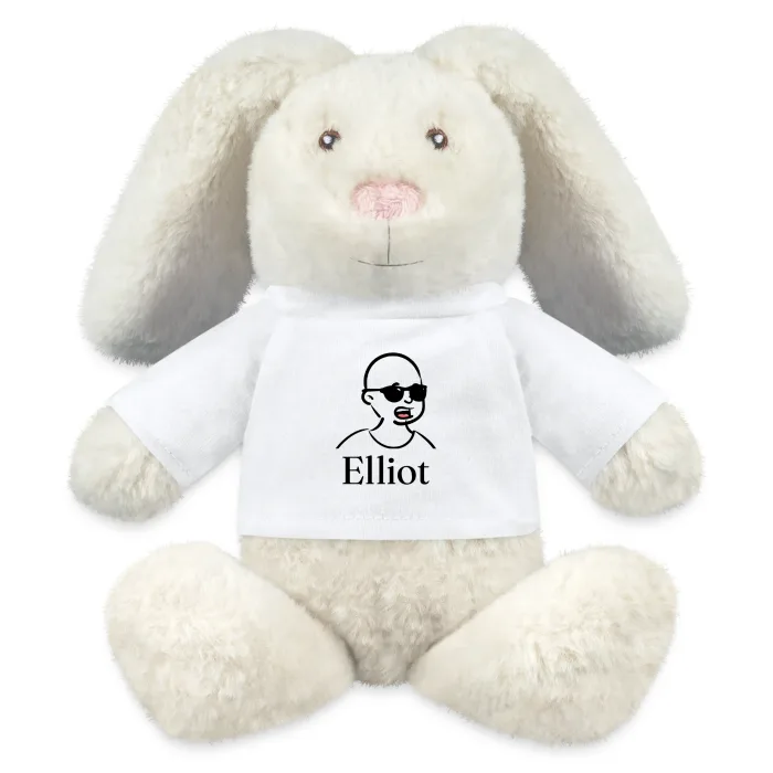 Peluche lapin personnalisée au prénom Elliot