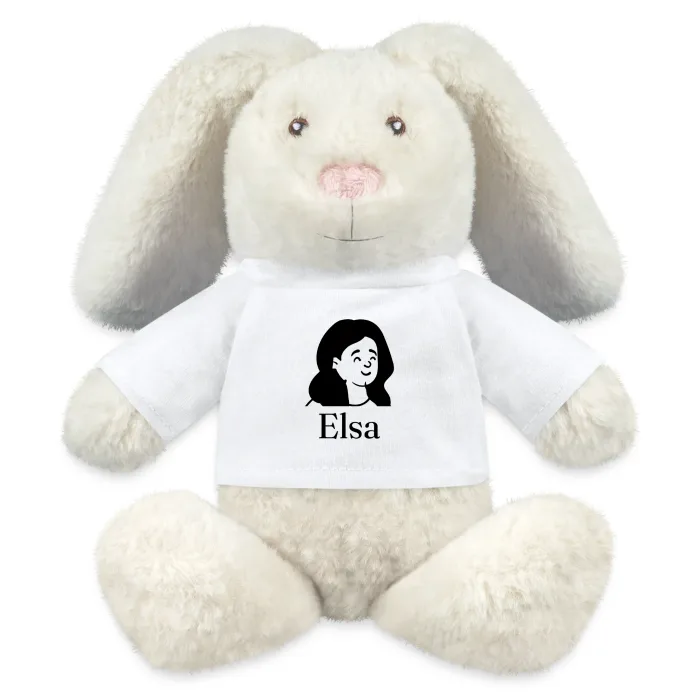 Peluche lapin personnalisée au prénom Elsa