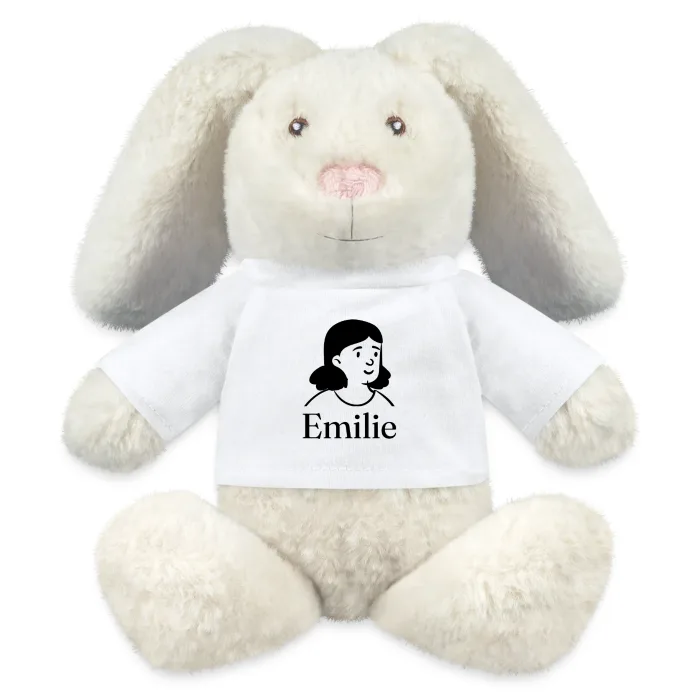 Peluche lapin personnalisée au prénom Emilie