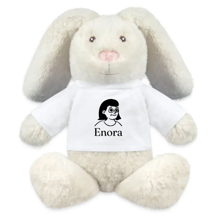 Peluche lapin personnalisée au prénom Enora