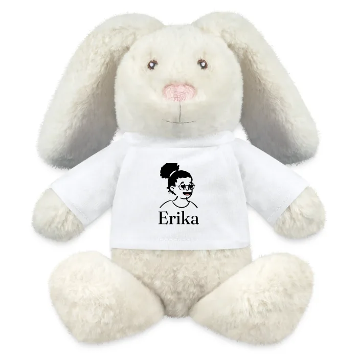 Peluche lapin personnalisée au prénom Erika