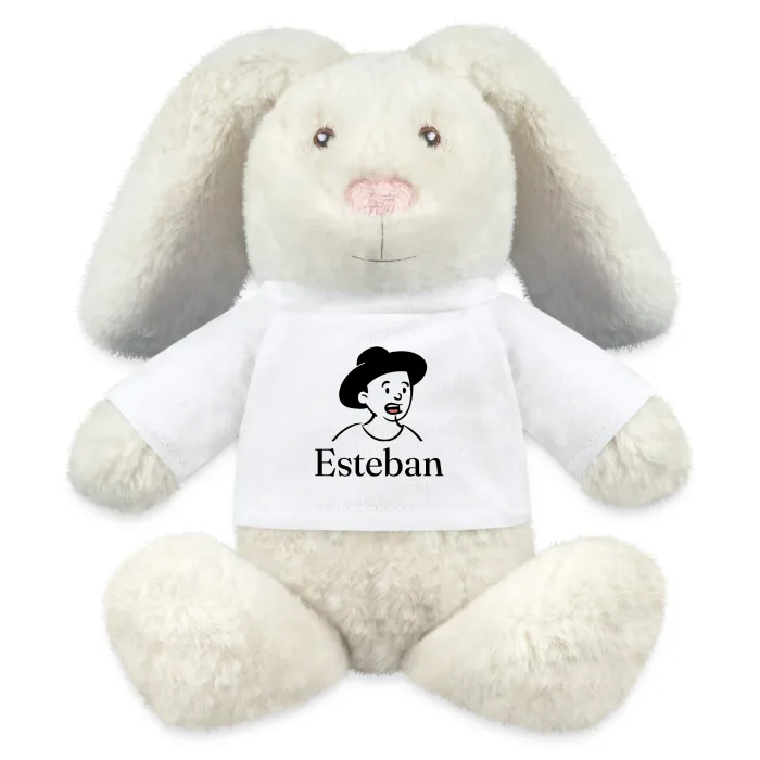 Peluche lapin personnalisée au prénom Esteban