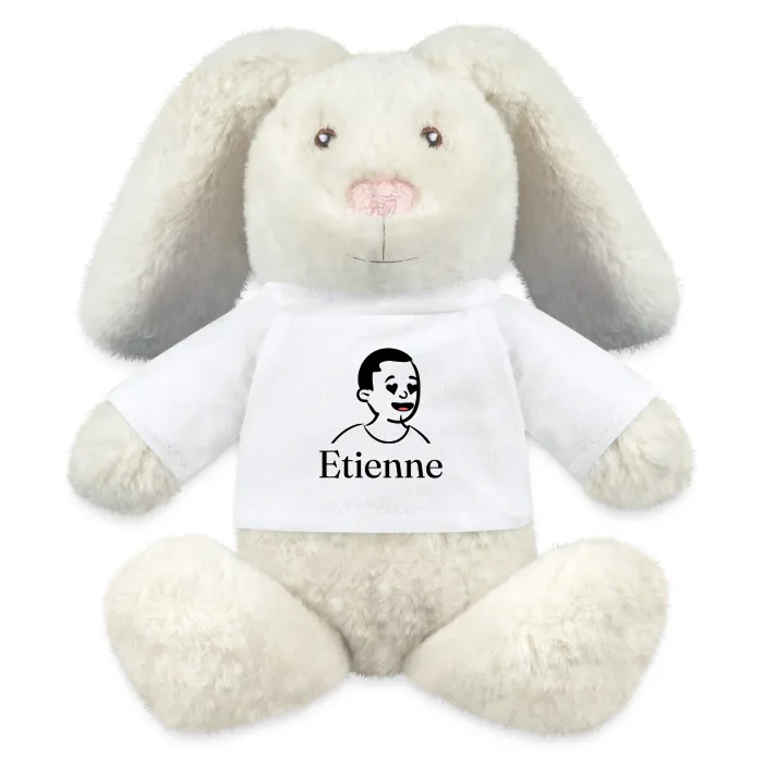 Peluche lapin personnalisée au prénom Etienne
