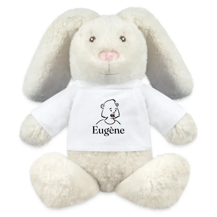 Peluche lapin personnalisée au prénom Eugène