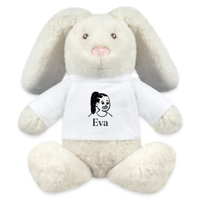 Peluche lapin personnalisée au prénom Eva