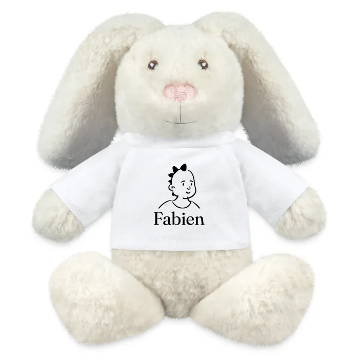 Peluche lapin personnalisée au prénom Fabien