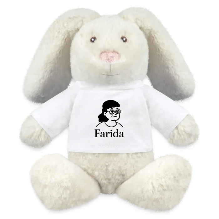 Peluche lapin personnalisée au prénom Farida
