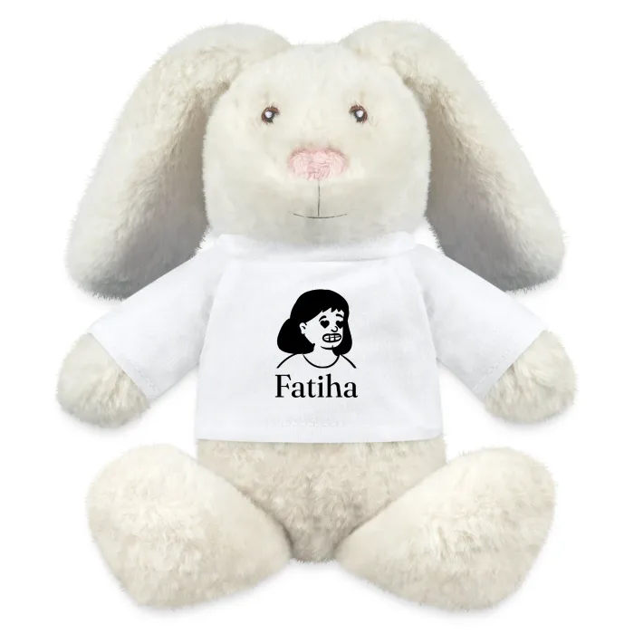 Peluche lapin personnalisée au prénom Fatiha