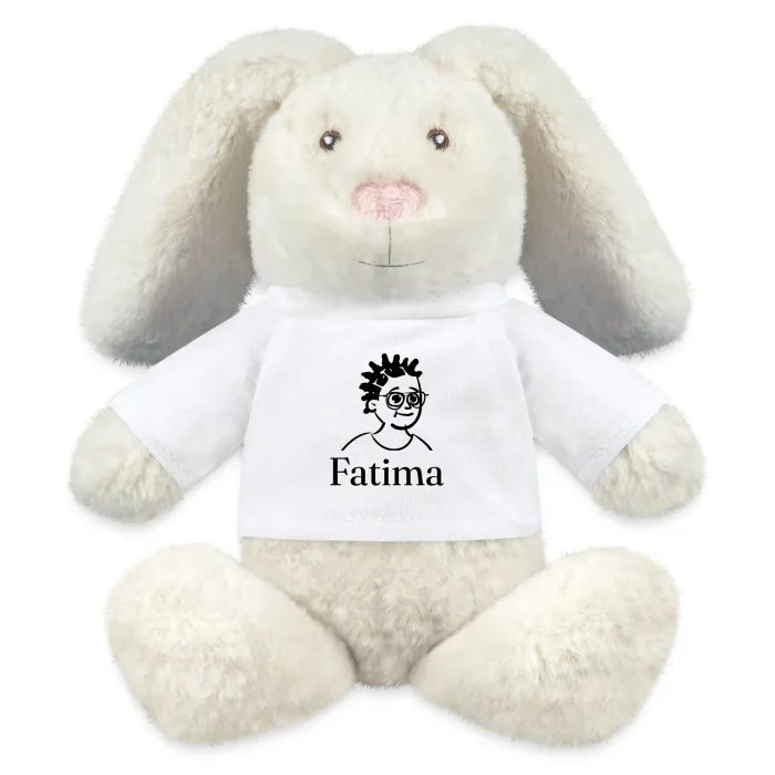 Peluche lapin personnalisée au prénom Fatima