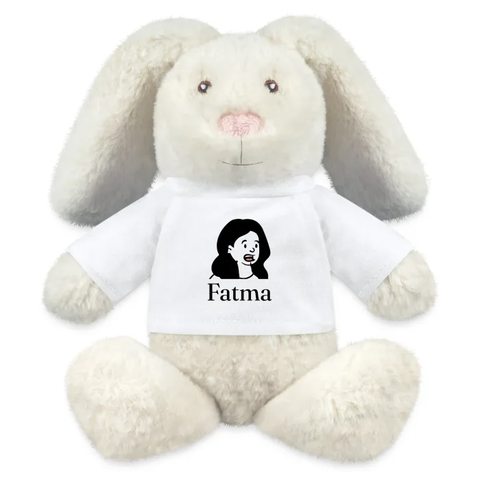 Peluche lapin personnalisée au prénom Fatma