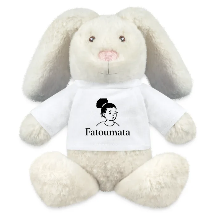 Peluche lapin personnalisée au prénom Fatoumata