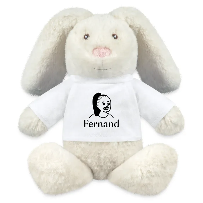 Peluche lapin personnalisée au prénom Fernand