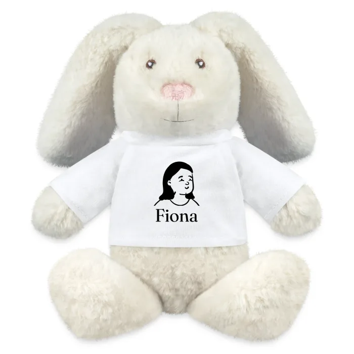 Peluche lapin personnalisée au prénom Fiona