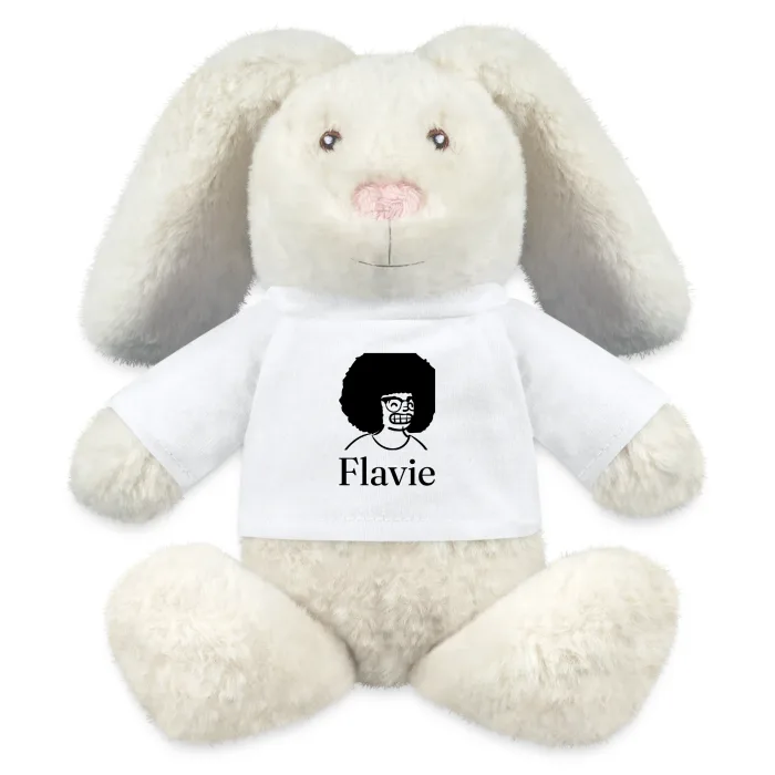 Peluche lapin personnalisée au prénom Flavie