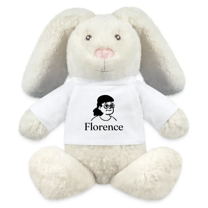 Peluche lapin personnalisée au prénom Florence