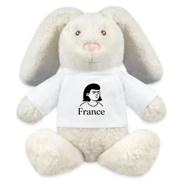 Peluche lapin personnalisée au prénom France