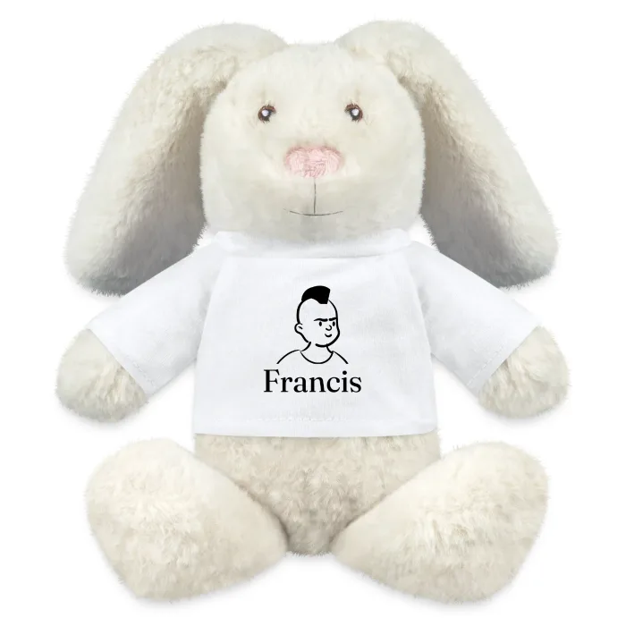 Peluche lapin personnalisée au prénom Francis