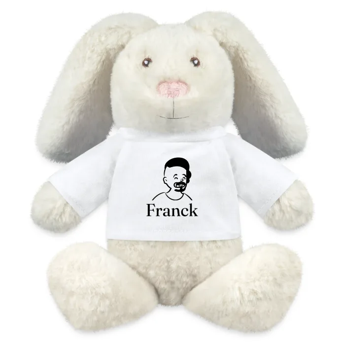 Peluche lapin personnalisée au prénom Franck